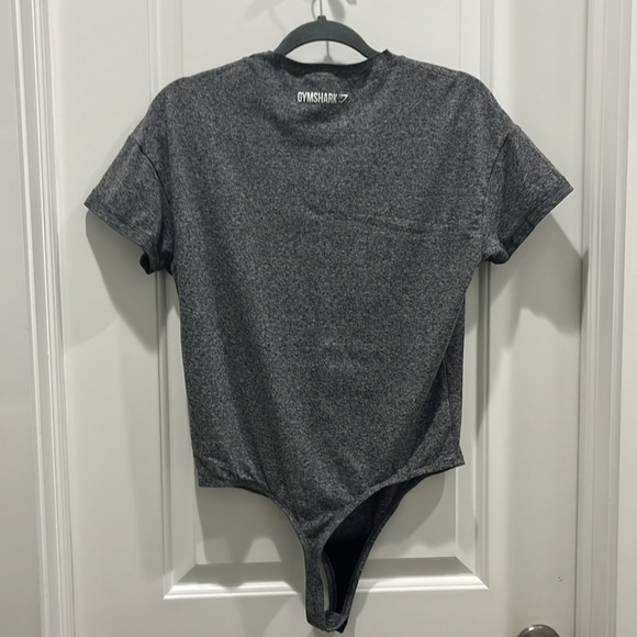 Gymshark Power Down Gray Thong Bodysuit Grey Sz S - Picture 5 of 6